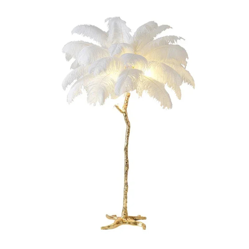 Lampe de Chevet à Plume sur Pied - lampechevetdesign.com