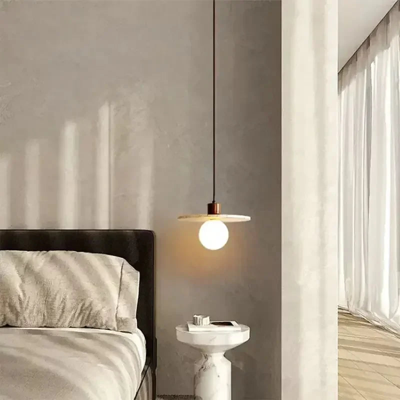Lampe de Chevet Suspendue en Pierre Moderne - lampechevetdesign.com