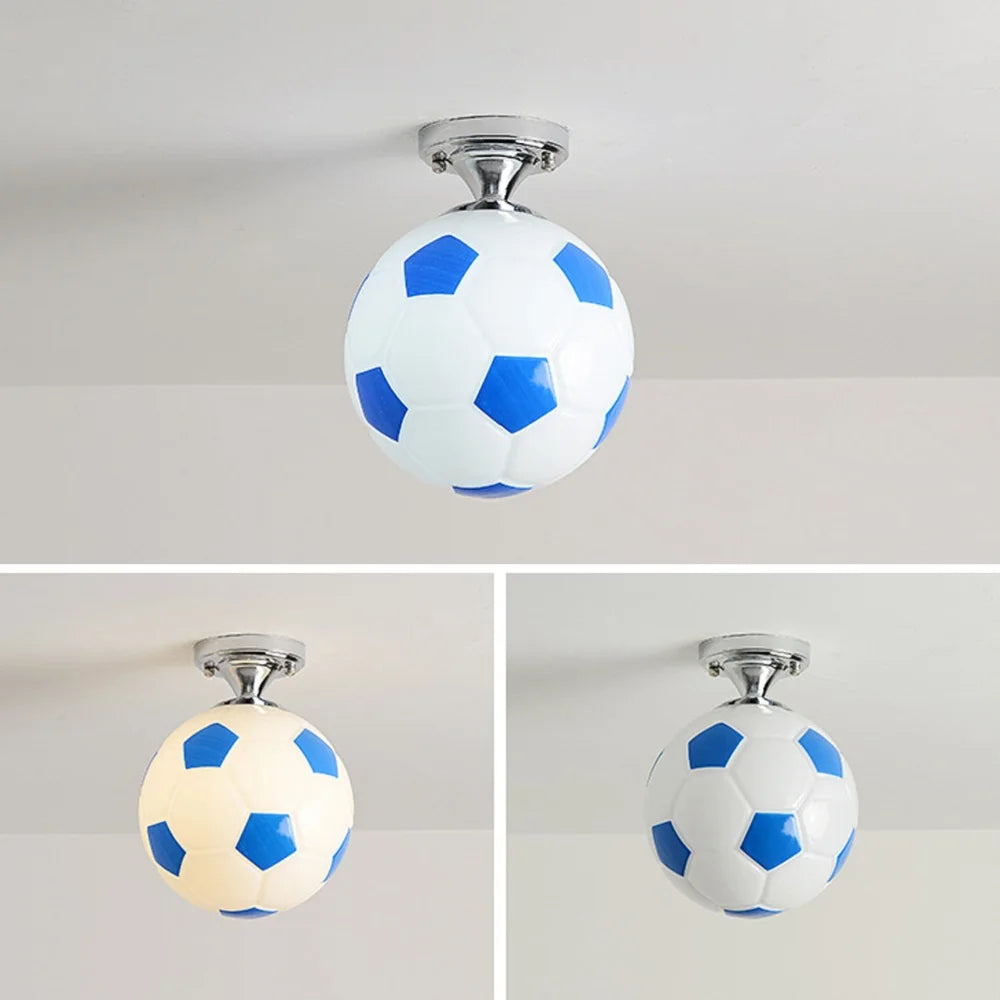 Lampe de chevet Plafonnier Ballon de Football LED pour Enfant - lampechevetdesign.com