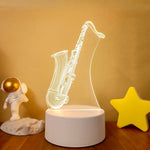 Lampe de chevet 3D LED Musicale - lampechevetdesign.com