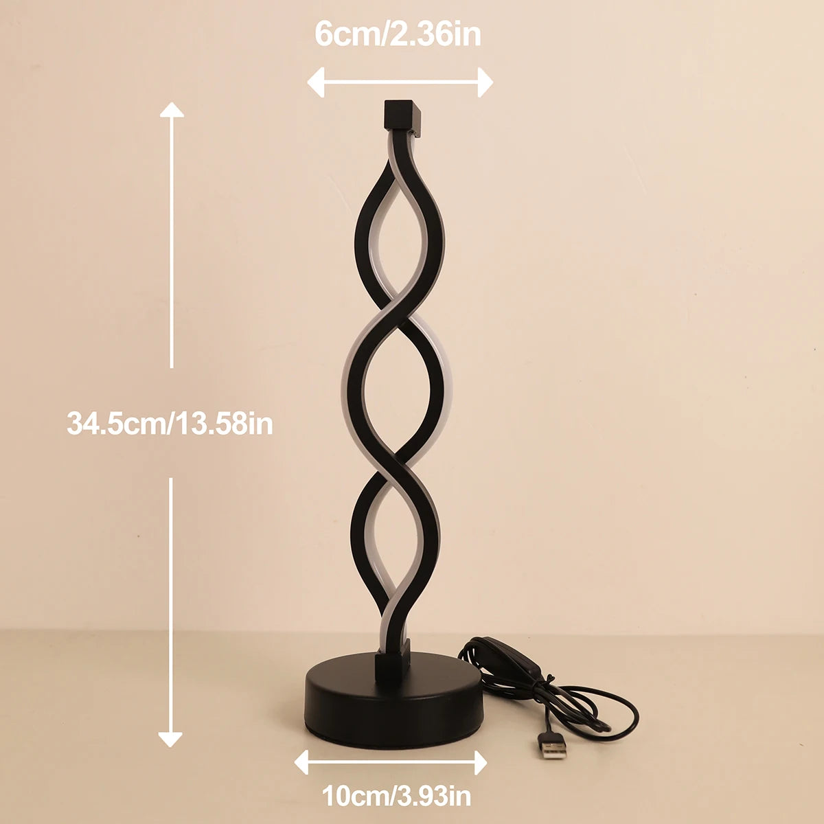 Lampe de Chevet Spirale LED Moderne - lampechevetdesign.com