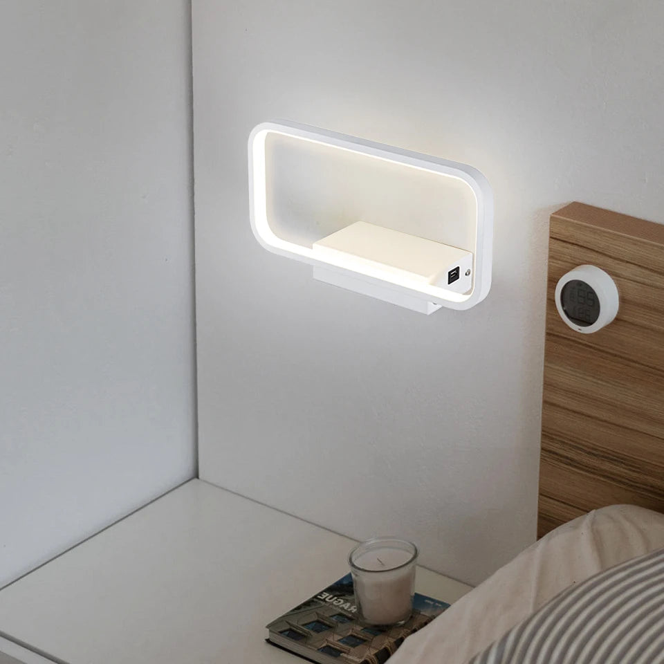Lampe de chevet Murale Moderne Tactile avec Chargeur de Téléphone - lampechevetdesign.com