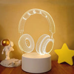 Lampe de chevet 3D LED Musicale - lampechevetdesign.com