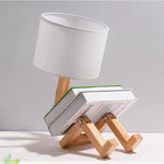 Lampe de chevet en Bois Flexible Robot - lampechevetdesign.com