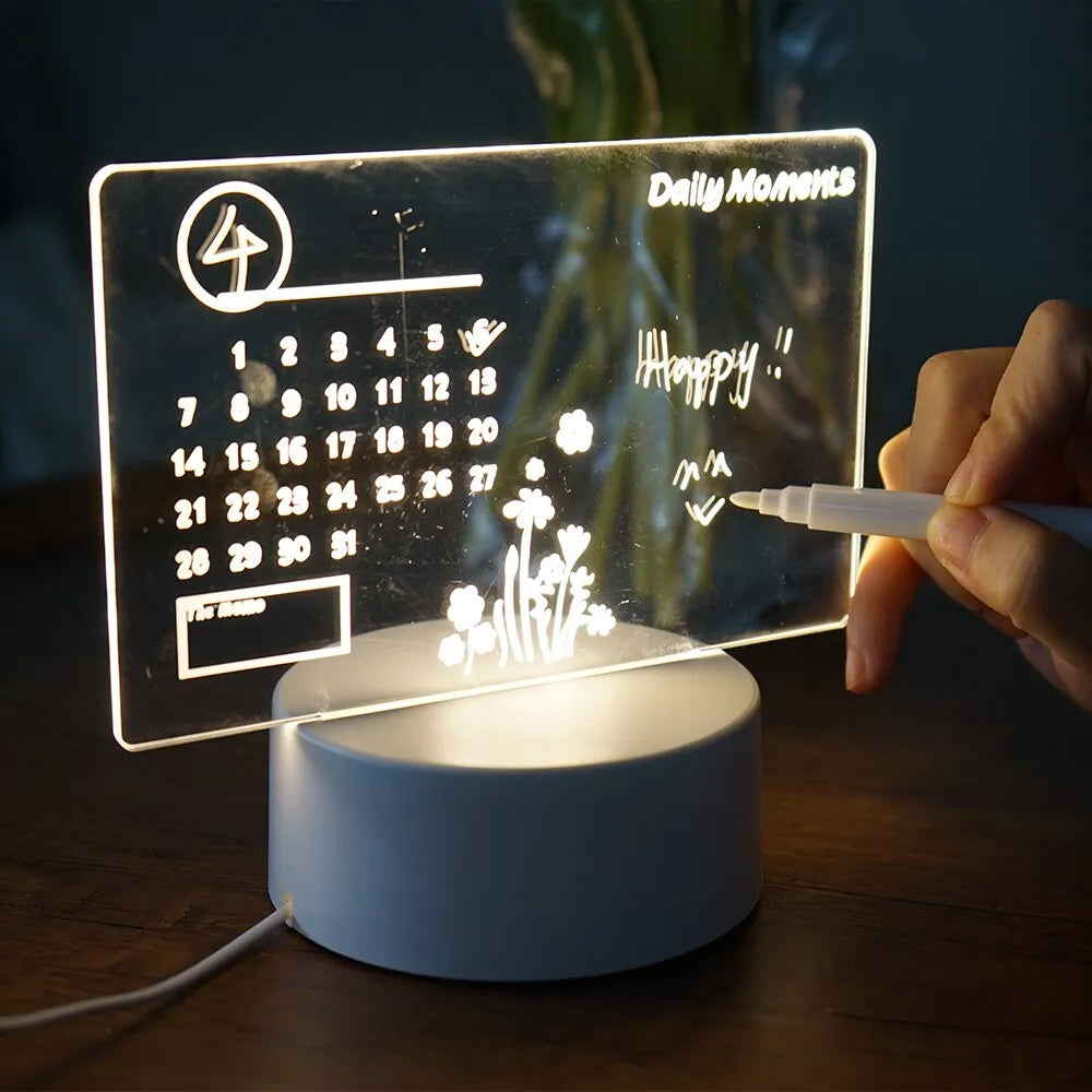 Lampe de chevet 3D Calendrier Dessin - lampechevetdesign.com