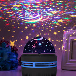 Lampe de chevet Projecteur Étoiles & Crystal - lampechevetdesign.com