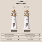Lampe de Chevet Phare Lune Projection Bluetooth - lampechevetdesign.com