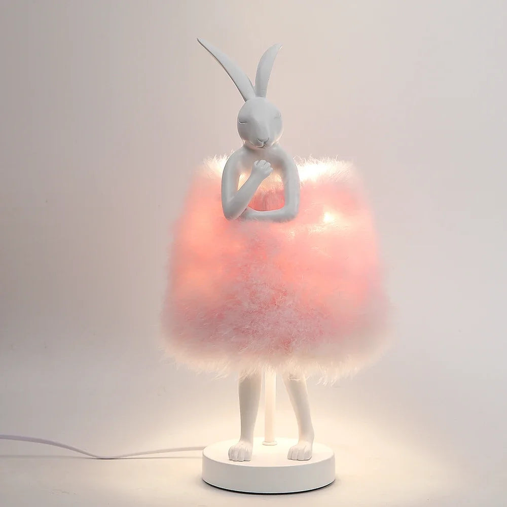 Lampe de Chevet Plume en Forme de Lapin - lampechevetdesign.com