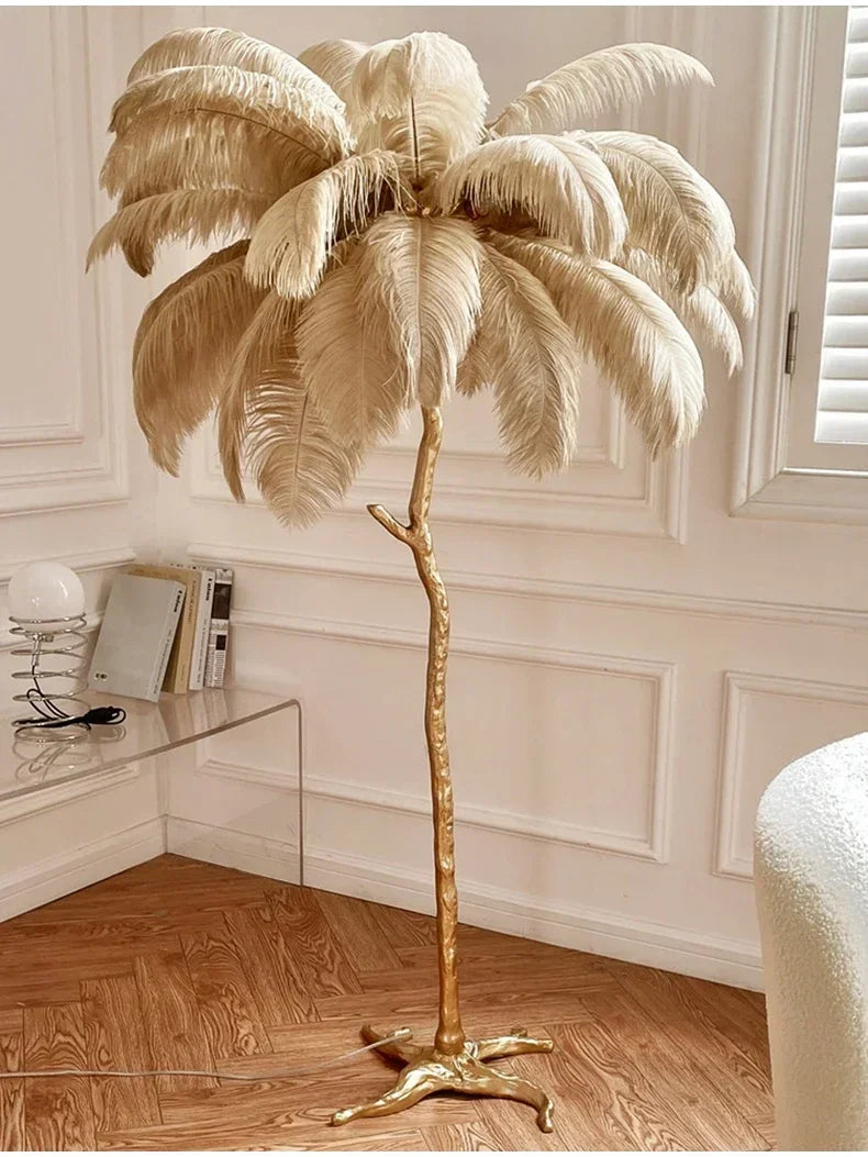 Lampe de Chevet à Plume sur Pied - lampechevetdesign.com