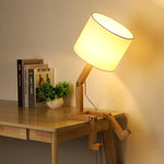 Lampe de chevet en Bois Flexible Robot - lampechevetdesign.com