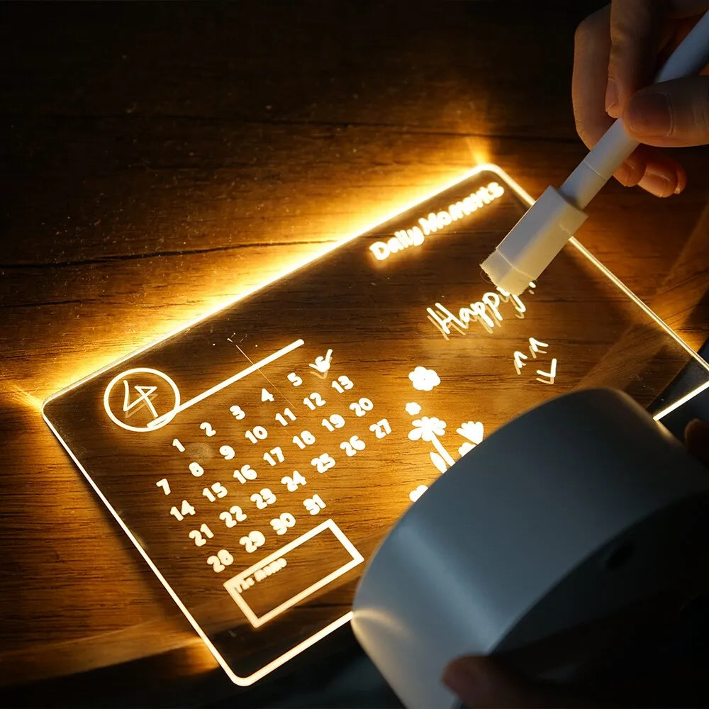 Lampe de chevet 3D Calendrier Dessin - lampechevetdesign.com
