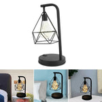 Lampe de chevet Noir Industrielle Géométrique - lampechevetdesign.com