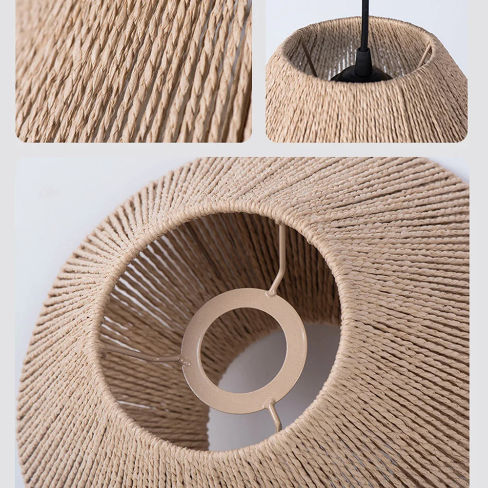 Abat-jour Moderne Rotin Géométrique pour Lampe de Chevet - lampechevetdesign.com