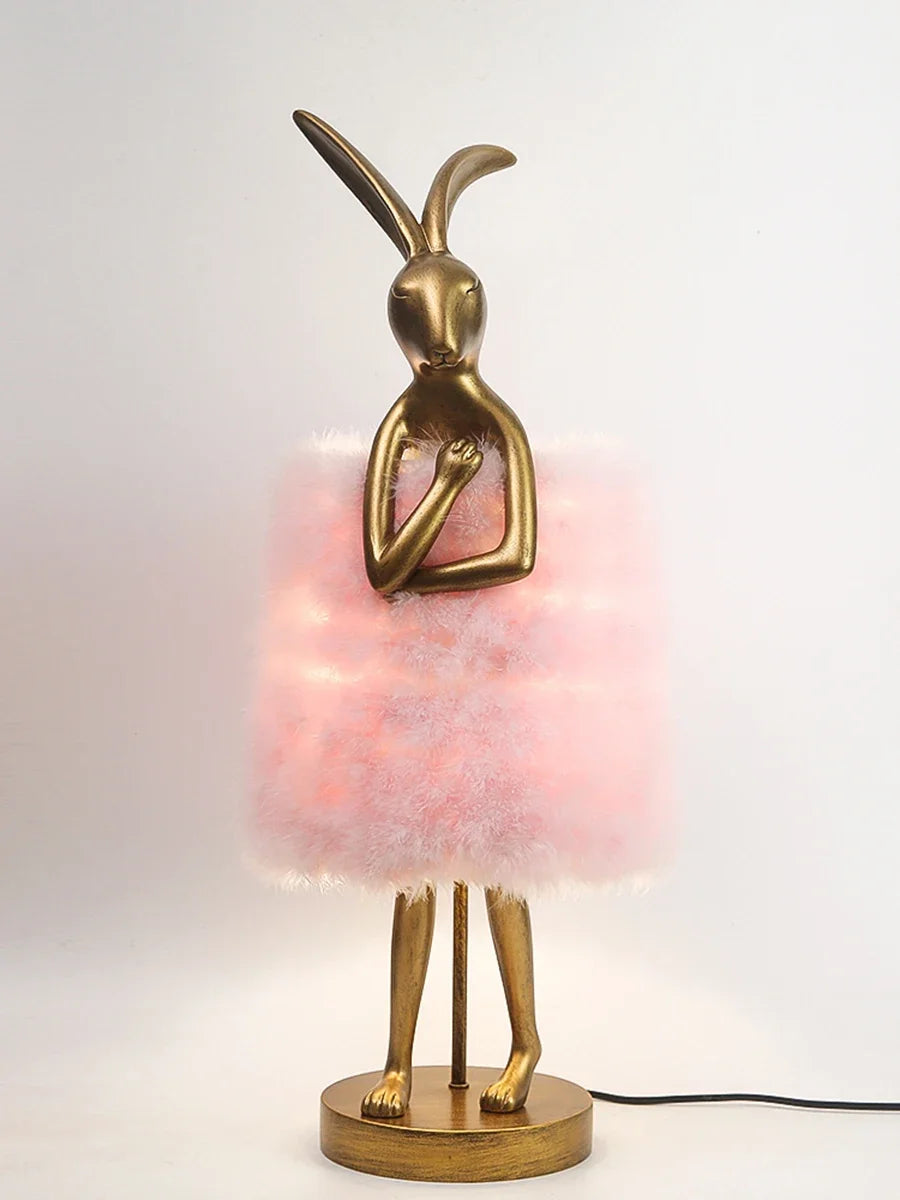 Lampe de Chevet Plume en Forme de Lapin - lampechevetdesign.com