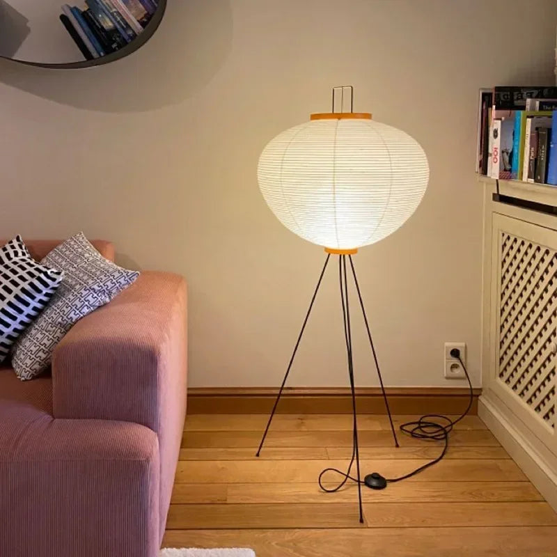 Lampe de Chevet Japonaise en Papier de Riz Akari - lampechevetdesign.com