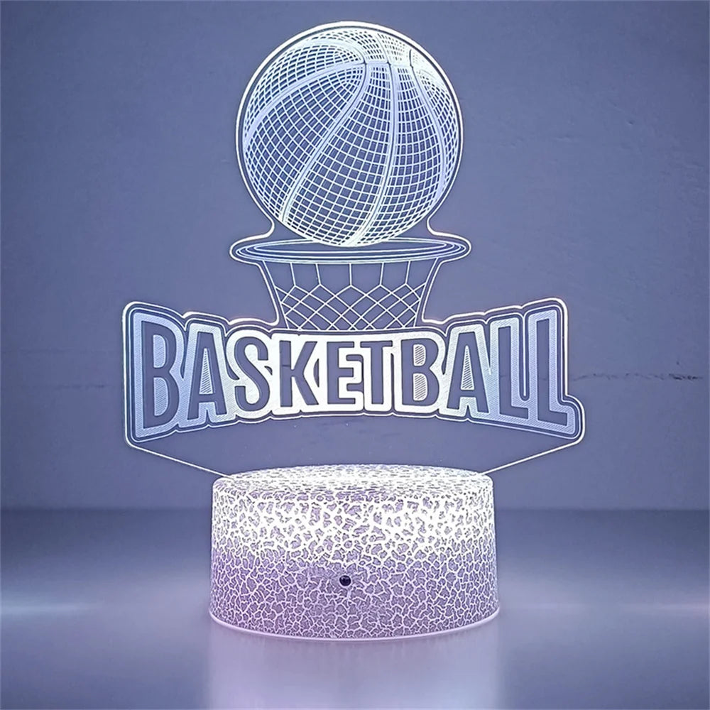 Lampe de Chevet 3D Basketball Tactile LED - lampechevetdesign.com