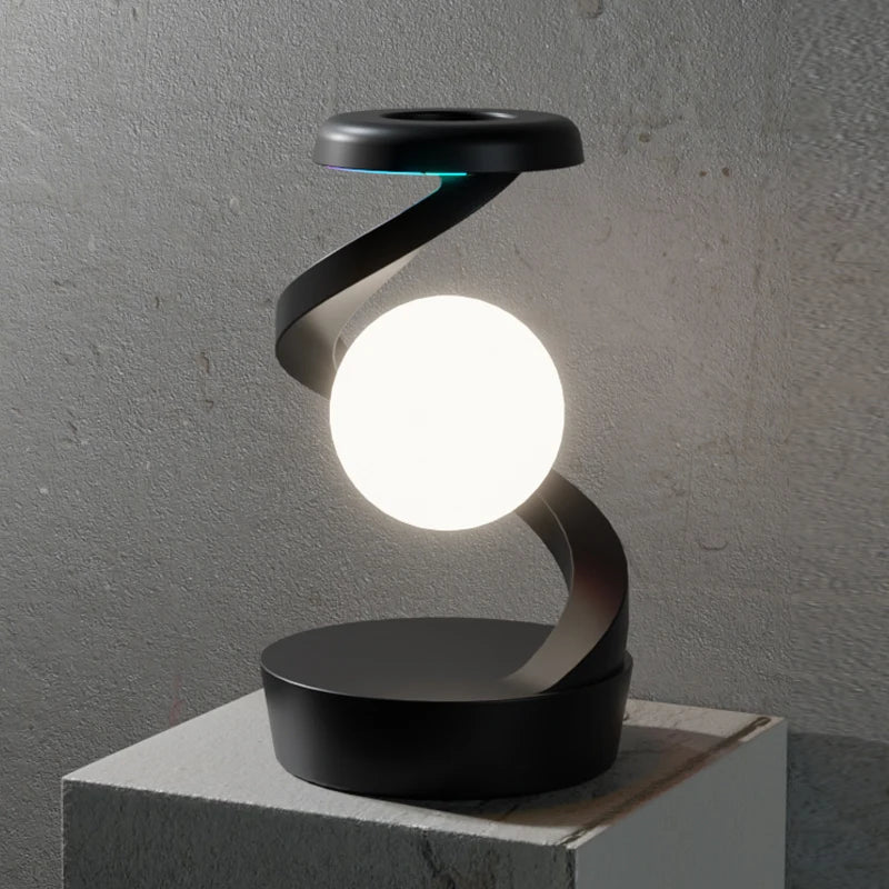 Lampe De Chevet LED Rotative 360° Avec Chargeur Sans Fil