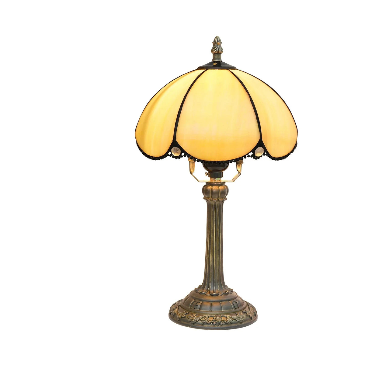 Lampe de chevet Tiffany en Verre Vitrail avec Motif - lampechevetdesign.com