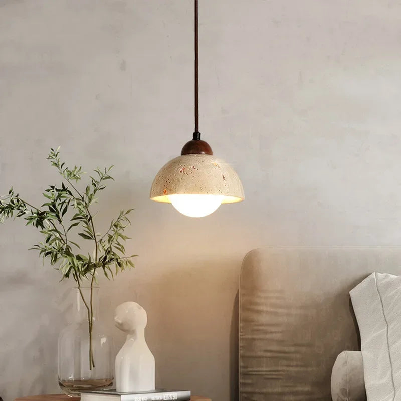 Lampe de Chevet Suspendue en Pierre Moderne - lampechevetdesign.com