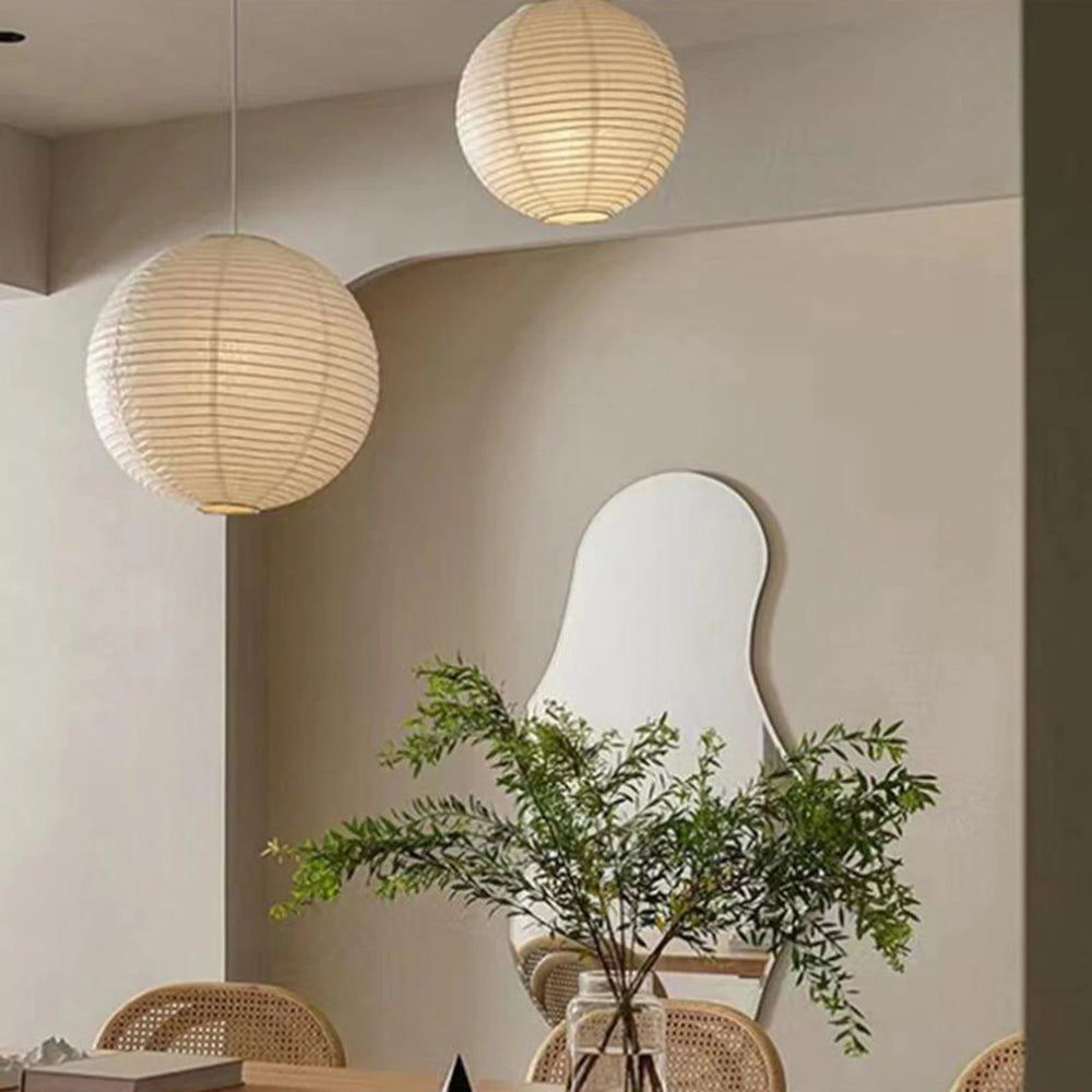 Abat-jour Lampe de Chevet Chinois Rond en Papier - lampechevetdesign.com