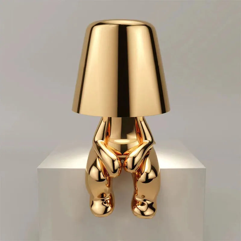 Lampe de chevet Tactile Rechargeable Or & Argent - lampechevetdesign.com