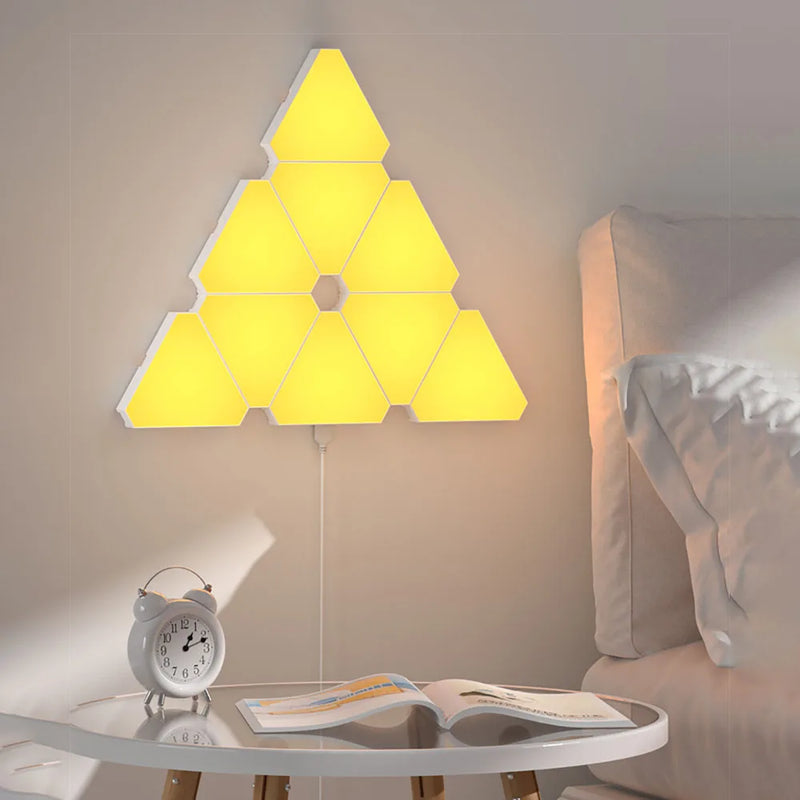 Lampe de chevet Murale LED Triangulaire RGB - lampechevetdesign.com