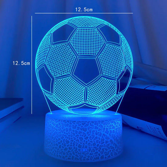 Lampe de chevet 3D LED ballon de Football