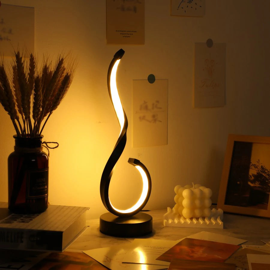 Lampe de Chevet Design Ondulé - lampechevetdesign.com