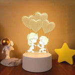 Lampe de chevet 3D Love - lampechevetdesign.com