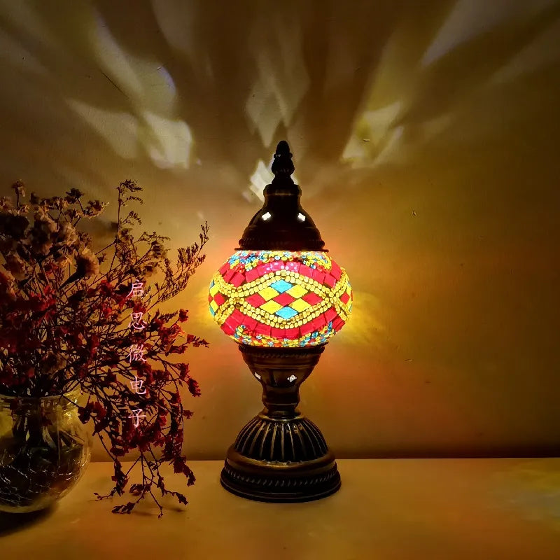 Lampe de chevet Vintage en Mosaïque - lampechevetdesign.com
