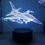 Lampe de chevet 3D LED Avion Bateau Fusée - lampechevetdesign.com