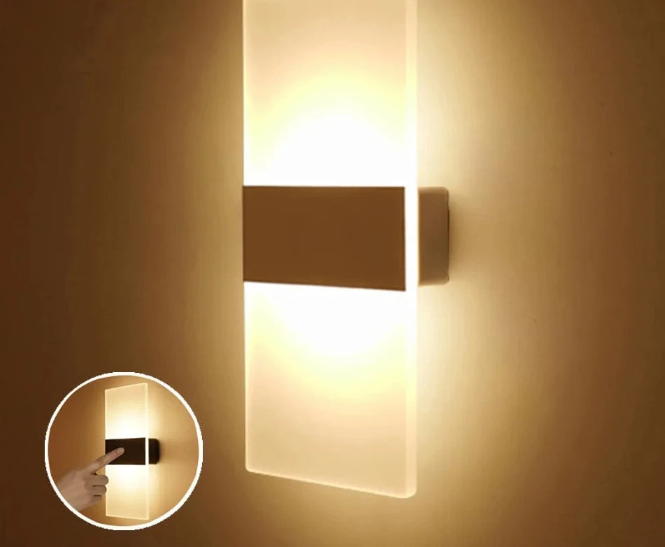 Lampe de chevet Murale Tactile Rectangulaire - lampechevetdesign.com