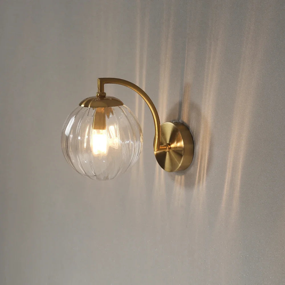 Lampe de Chevet Murale LED Moderne en Verre Coloré