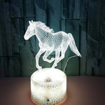 Lampe de chevet 3D LED Cheval - lampechevetdesign.com