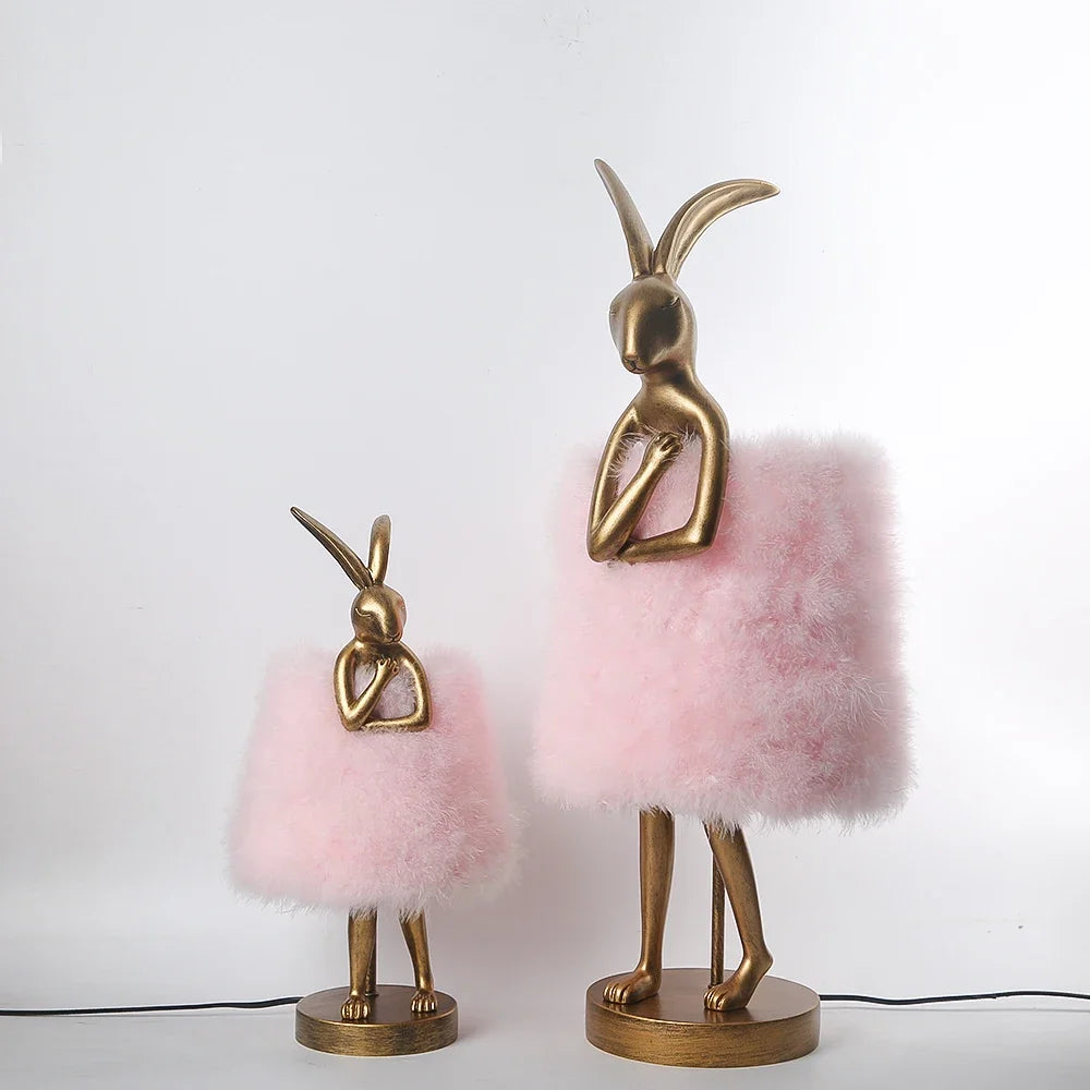 Lampe de Chevet Plume en Forme de Lapin - lampechevetdesign.com