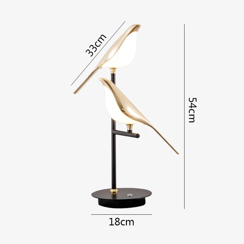 Lampe de Chevet Design Oiseau Lumineux - lampechevetdesign.com
