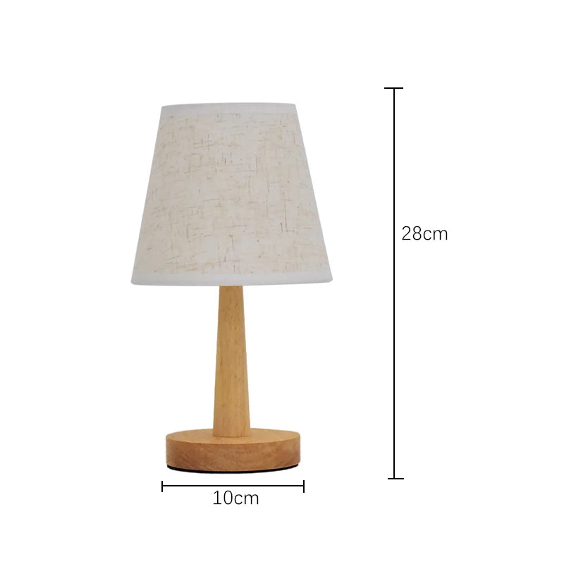 Lampe De Chevet Style Japonais Rétro En Bois - lampechevetdesign.com