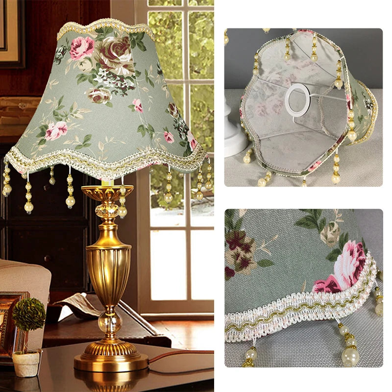 Abat-jour de Lampe de Chevet Style Européen en Tissu - lampechevetdesign.com