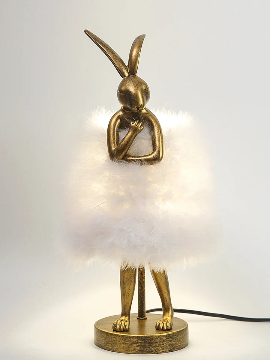 Lampe de Chevet Plume en Forme de Lapin - lampechevetdesign.com
