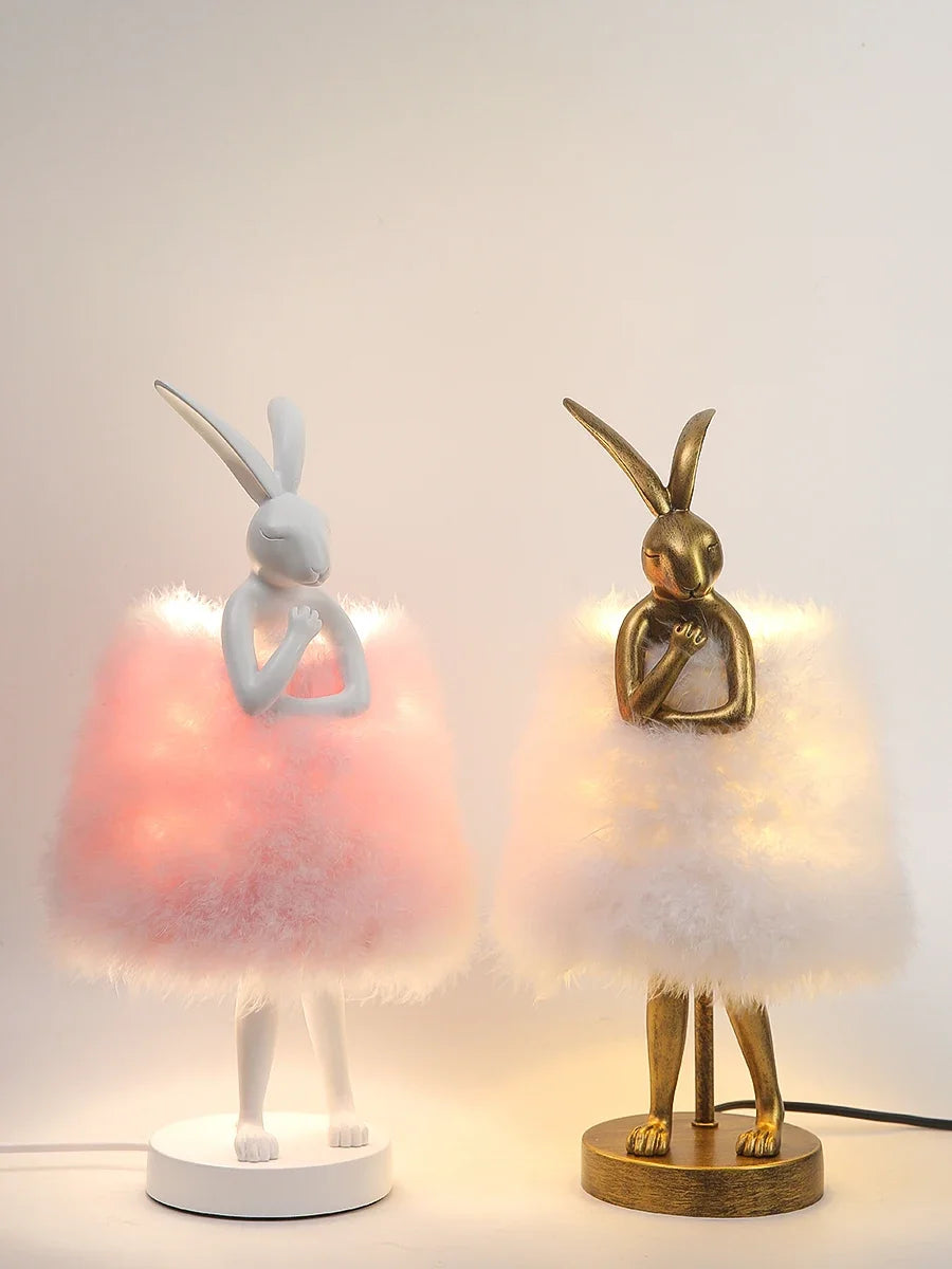 Lampe de Chevet Plume en Forme de Lapin - lampechevetdesign.com