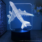 Lampe de chevet 3D LED Avion Bateau Fusée - lampechevetdesign.com