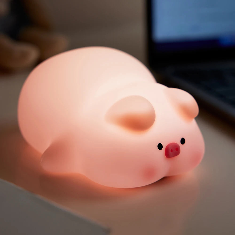 Lampe de Chevet Cochon en Silicone pour Enfant - lampechevetdesign.com