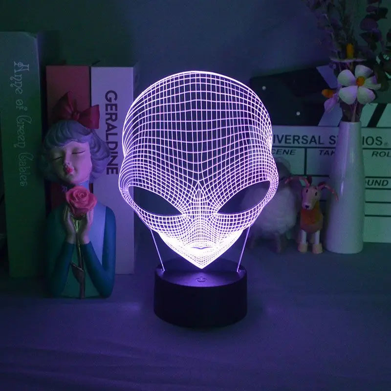 Pop-eyed Alien Shape 3D Night Light Child Cool Present for Bedroom Decor Cute Birthday Color Gift LED Table Lamp Baby Nightlight - lampechevetdesign.com