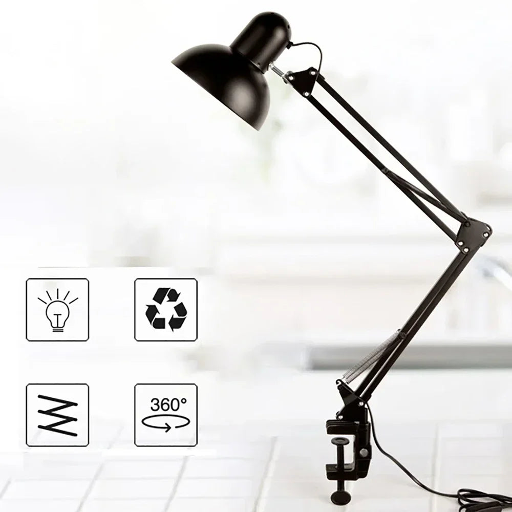 Lampe de Bureau Pliable à Clip Moderne - lampechevetdesign.com