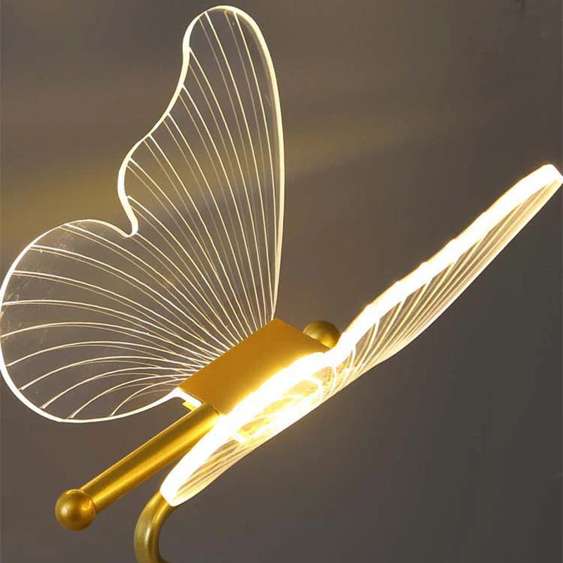 Lampe de Chevet Papillon Dorée Design - lampechevetdesign.com