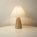 Lampe de chevet Industrielle Bois en Tissu - lampechevetdesign.com