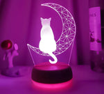 Lampe de chevet 3D Tactile Chat - lampechevetdesign.com