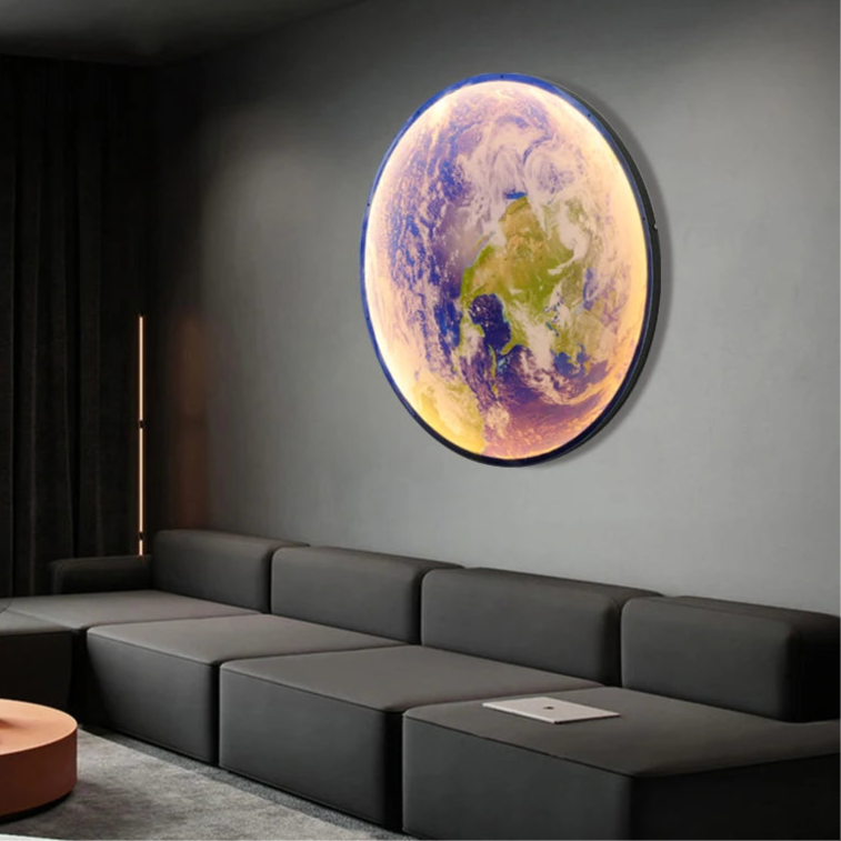 Lampe De Chevet Murale LED Terre & Lune Moderne - lampechevetdesign.com