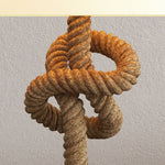 Lampe de Chevet Rustique Corde Abat-jour Tissu - lampechevetdesign.com
