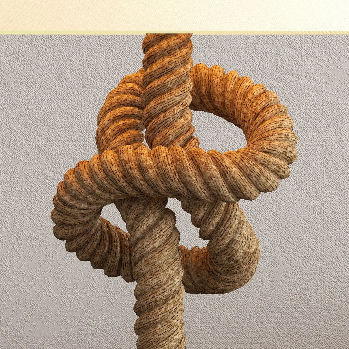 Lampe de Chevet Rustique Corde Abat-jour Tissu - lampechevetdesign.com